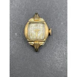 Antique Circa 1930s Bulova Gold Tone Art Deco Lady’s Watch 15.8mm No Band